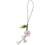 aoukoslt Lanière de téléphone portable, breloque en forme de fleur pour téléphone, joli porte-clés, porte-clés de voiture, breloques de téléphone portable, pendentifs de voiture à suspendre