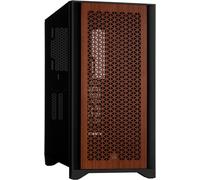 AOUL-4000D Airflow Boîtier Atx Moyen Tour En Verre Trempé (Panneau Avant À Flux D`Air Élevé, Panneau Latéral, L`Intérieur Spacieux, Deux Ventilateurs De 120 Mm Inclus) Noir Et Teck