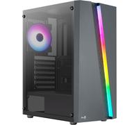 AOUL-Blade, Boîtier Pc Atx Semi-Tour, Façade Rgb, Fenêtre Latérale Complète, Ventilateur Arrière Rbg 120Mm + 3 Ventilateurs Avant 120Mm, Noir