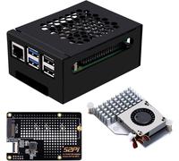 Aoul-Boîtier Métallique Avec Carte Périphérique N07 M.2 Nvme Ssd Pip Pcie Pour Raspberry Pi 5, Prise En Charge Ssd Nvme M.2 Key-M 2230/2242/2260