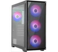 AOUL-Geoflow, Boîtier Pc Atx, 4X Ventilateurs Argb 120Mm, Fenêtre Verre Trempé, Panneau Avant Mesh, Support Refroidissement Liquide 360Mm, Filtres À Poussière Magnétiques, 2X Usb 3.0, Noir