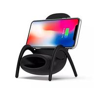 Aouln Support de charge sans fil, mini chaise portable, chargeur sans fil pour tous les téléphones, support de téléphone multifonction avec fonction haut-parleur musical