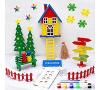 AOUMANI Porte Farceur de Noel Avec Pigments, Kit Lutin Farceur de Noel Miniature à Colorer, Lutin de Noel Accessoires pour les cadeaux de Noël