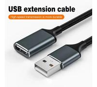 AOUR-Câble d'extension USB2.0 pour souris, disque U, connexion de clavier d'ordinateur, câble de données étendu, Nylon tressé, alliage d'aluminium 1M 2M 3M-1m