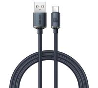 Aour-Câble Usb Type C Baseus 6a Pour Realme Huawei P40 Pro 66w Fil De Charge Rapide Usb-C Chargeur Cordon De Données Pour Samsung Oneplus Poco F3-1.2mblack