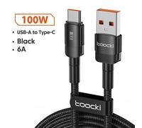 Aour-Toocki-Câble Usb De Type C À Charge Rapide, Fil De Données Snaptype C, 100w, Xiaomi Huawei P30 P40 Samsung Poco Realme Oneplus-0.25m
