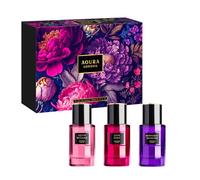 Aoura London Coffret Parfum Femme (3 x 50ml) - Midnight Passion, Love Rush, Pretty Woman - Notes Audacieuses, Sucrées & Féminines - Vegan, Sans Cruauté & Recyclable - Jusqu’à 6h