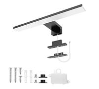 Aourow Lampe Miroir Salle de Bain 5W, 300mm 500lm Applique, Blanc Neutre 4000K IP44 Résistant à l'Eau, Lumière CLASSE II Sans Scintillement (Noir)