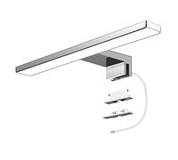 Aourow LED Lampes Miroir Salle de Bain 5W 500 Lumens, 30cm Blanc Froid 6000K, Applique Murale Salle de Bain étanche IP44 pour Miroir, pas D'éclairage de Meuble Scintillant LISA300-6000K