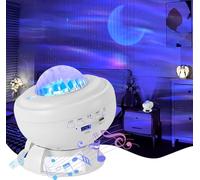 Aourow Projecteur de Ciel étoilé,Lampe LED D'aurores Boréales avec Lecteur de Musique Bluetooth et 8 Animations Réalistes,Projecteur D'étoiles pour Chambre à Coucher, Cadeaux D'anniversaire, Nouvel an