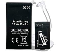 Aousavo Augmentation de la capacité de 28 % - 450 mAh - Batterie de rechange compatible avec les casques TV sans fil SIMOLIO SM-823, SM-823D, SM-823D Pro, SM-824D1, SM-824D2, SM-828D1, D2 batterie (ne