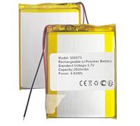 Aousavo Batterie de rechange 3,7 V 2600 mAh 505573 compatible avec les produits électroniques DIY 3,7-5 V, RVi Brake 3, tablette Chicco, GPS Navi, lumière LED, haut-parleur Bluetooth, tablette PC