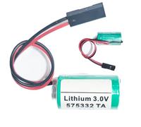 Aousavo Batterie de rechange 950 mAh CR1/2AA 575332TA, 6FC5247-0AA18-0AA0 compatible avec Amp Socket 928205-2P Compatible Simatic S7-300, W79084-E1001-B2, Simatic S5-90U, Simatic S5-100U avec noir