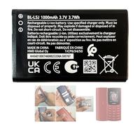 Aousavo Batterie de rechange BL-L5J compatible avec téléphone Nokia 105 2G 2023 (pas pour 4G) PN : BL-L5J 1000 mAh / 3,70 Wh