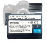 Aousavo EN-EL15 EN-EL15a EN-EL15b Batterie de rechange compatible avec Nikon D500 D750 D800 D810 D850 D7000 D7100 D7200 D7500 Z5 Z6 Z7