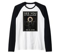 Août 12 Astronomy Total Solar Eclipse Black Cat Lunettes de Soleil Manche Raglan