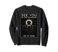 Août 12 Astronomy Total Solar Eclipse Black Cat Lunettes de Soleil Sweatshirt