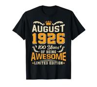 Août 1926 : 100 Ans de Vintage, Un centième Anniversaire Impressionnant T-Shirt