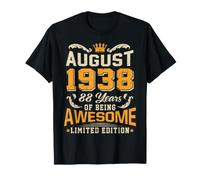 Août 1938 Vintage 88 Ans | Génial 88e Anniversaire T-Shirt