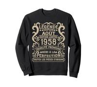 Août 1958-68 Ans Anniversaire Cadeau Vintage 1958 Sweatshirt