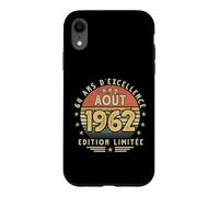 Août 1962 Cadeau Anniversaire Août 1962 64 Ans Homme Femme Coque pour iPhone XR