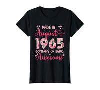 Août 1965 Cool Cadeau Anniversaire 60 Ans Pour Femmes T-Shirt