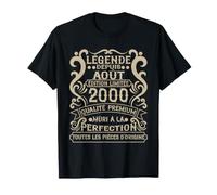 Août 2000-26 Ans Anniversaire Cadeau Vintage 2000 T-Shirt