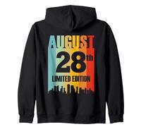 Août 28 Édition Limitée Retro Vintage Anniversaire Sweat à Capuche