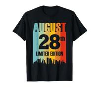 Août 28 Édition Limitée Retro Vintage Anniversaire T-Shirt