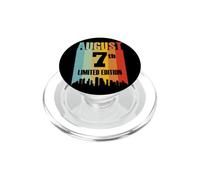 Août 7 Édition Limitée Retro Vintage Anniversaire PopSockets PopGrip pour MagSafe