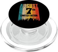 Août 7 Édition Limitée Retro Vintage Anniversaire PopSockets PopGrip pour MagSafe
