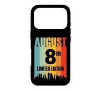 Août 8 Édition Limitée Retro Vintage Anniversaire Coque pour iPhone 17 Pro