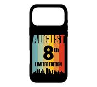 Août 8 Édition Limitée Retro Vintage Anniversaire Coque pour iPhone 17 Pro Max