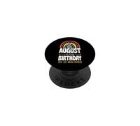 Août, C'est Mon Anniversaire, Oui, Tout Le Mois, Boho Rainbow PopSockets PopGrip Adhésif