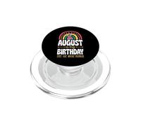 Août, C'est Mon Anniversaire, Oui, Tout Le Mois, Boho Rainbow PopSockets PopGrip pour MagSafe
