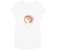 Août Woman : Cadeau d'anniversaire feu et Magie T-Shirt, Fille, Blanc, M