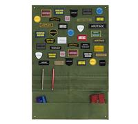 AOUTACC 58 x 88 cm - Panneau mural tactique militaire avec crochets et boucles - Olive terne - Avec poches en toile MOLLE(Vert)