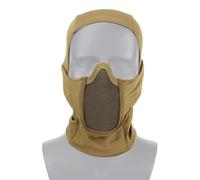 Aoutacc Cagoule en Maille pour Airsoft, Style Ninja, Protection complète du Visage, Cagoule avec Masque en Maille pour Jeu de Guerre, BB Gun, Chasse, Paintball (Brun)