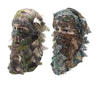 AOUTACC Camouflage Leafy Hat Balaclava 3D Full Face Mask Headwear Turquie Camo Hood Headcover Chasse Tir Cyclisme Tactique Confortable Doux Balaclava Headwear