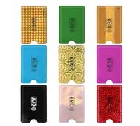AOUZO Lot de 9 Porte-Cartes de Blocage RFID, 9 Couleurs RFID Blocage Porte-Cartes de Crédit Porte-cartes RFID Portefeuilles Prévention du vol d'identité pour Femmes Hommes