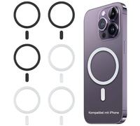 AOUZOVLI 6 Pièces Anneau Magnétique Adaptateur Charge Sans Fil Kit de Conversion Autocollant Magnétique Compatible avec iPhone 14/13/12/11/X Série Samsung A13 A54 A53