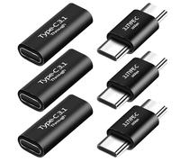 AOUZOVLI Adaptateur Lightning vers USB C - Adaptateur USB C vers USB B C femelle - Taux de transfert de données théorique jusqu'à 10 Gbit/s (6 pièces)