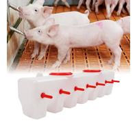 Aoveew 14 Teat Lamb Feeder Multipurpose Calf Goat and Sheep Milk Feeder with Mineral Bucket for Livestock