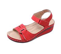 AOVIN Sandales Orthopédiques Dames Arch Support Outdoor Sandales Athlétiques for Les Sandales De Plage Voyage (Color : Red, Size : 35.5 EU)