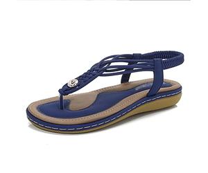 AOVIN Sandales Orthopediques pour Femmes, Sandales de Marche Confortables, Bleu, 39 EU
