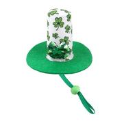 AOVNA Chapeau trèfle pour animal de compagnie - Costume de trèfle pour chien et chat - Bandeau St. Patrick - Vêtement pour animal domestique - Cosplay pour fête irlandaise