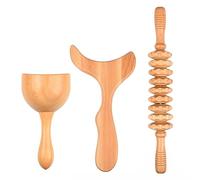 AOVNA Outils de massage en bois 3 en 1 - Rouleau de massage pour sculpter le corps, soulager le stress et thérapie anti-cellulite
