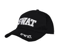 AOVNA Swat Casquette de baseball réglable pour déguisement de police Noir brodé pour fête sur le thème des flics et des voleurs