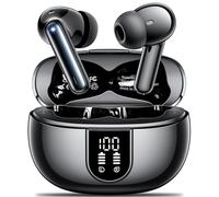 AOVOCE Ecouteurs Bluetooth sans Fil Casque Bluetooth 5.3 avec 4 ENC Réduction Bruit Mic Écran LED HiFi Son Stéréo 42H Durée Lecture IP6 Étanche Sport Oreillette Contrôle Tactile pour iOS Android Gris