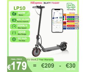 AOVOPRO LP10 500W Scooter électrique 42V 10.5Ah 35 KM/H 35KM longue portée 10 pouces avec Absorption des chocs scooter pliable intelligent TX01 (36V7.8Ah/350W/31KM/H/25KM)